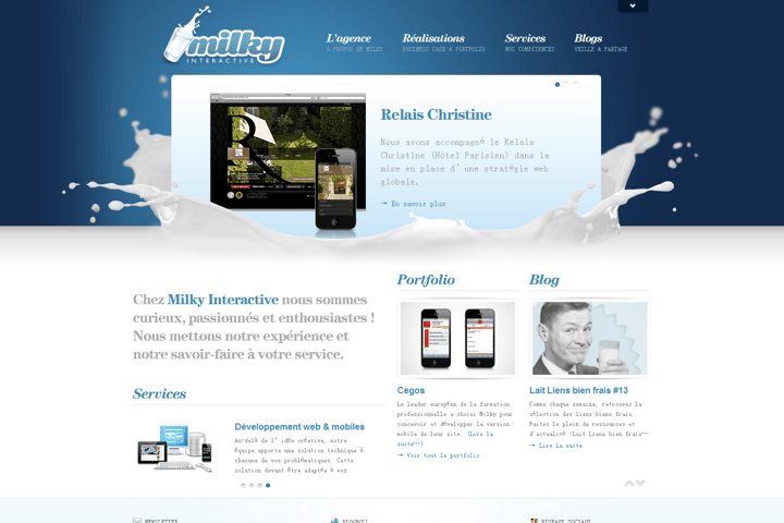 Milky Interactive website preview
